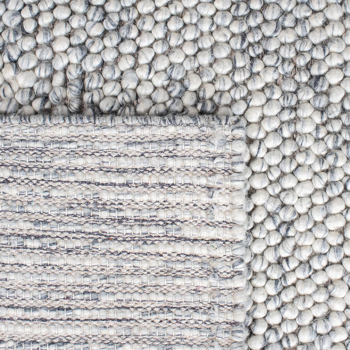 Alfombra de Área Cuadrada, Lana Texturada, Modelo NAT620G-4SQ
