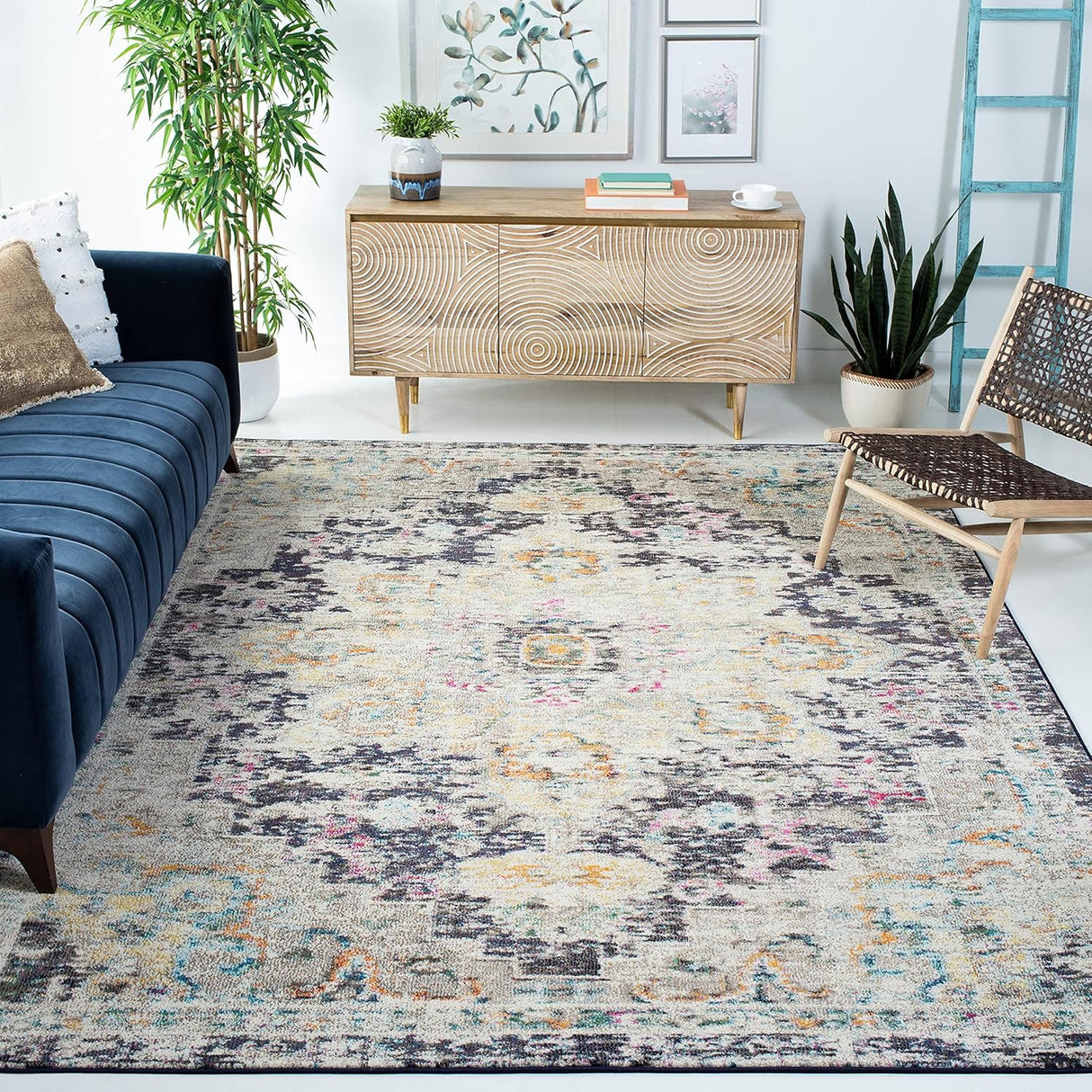 Alfombra SAFAVIEH Madison, diseño boho chic, 8' x 10', MAD473Z
