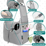 Sling Carrier para Perros Pequeños PetAmi, Ajustable y Transpirable