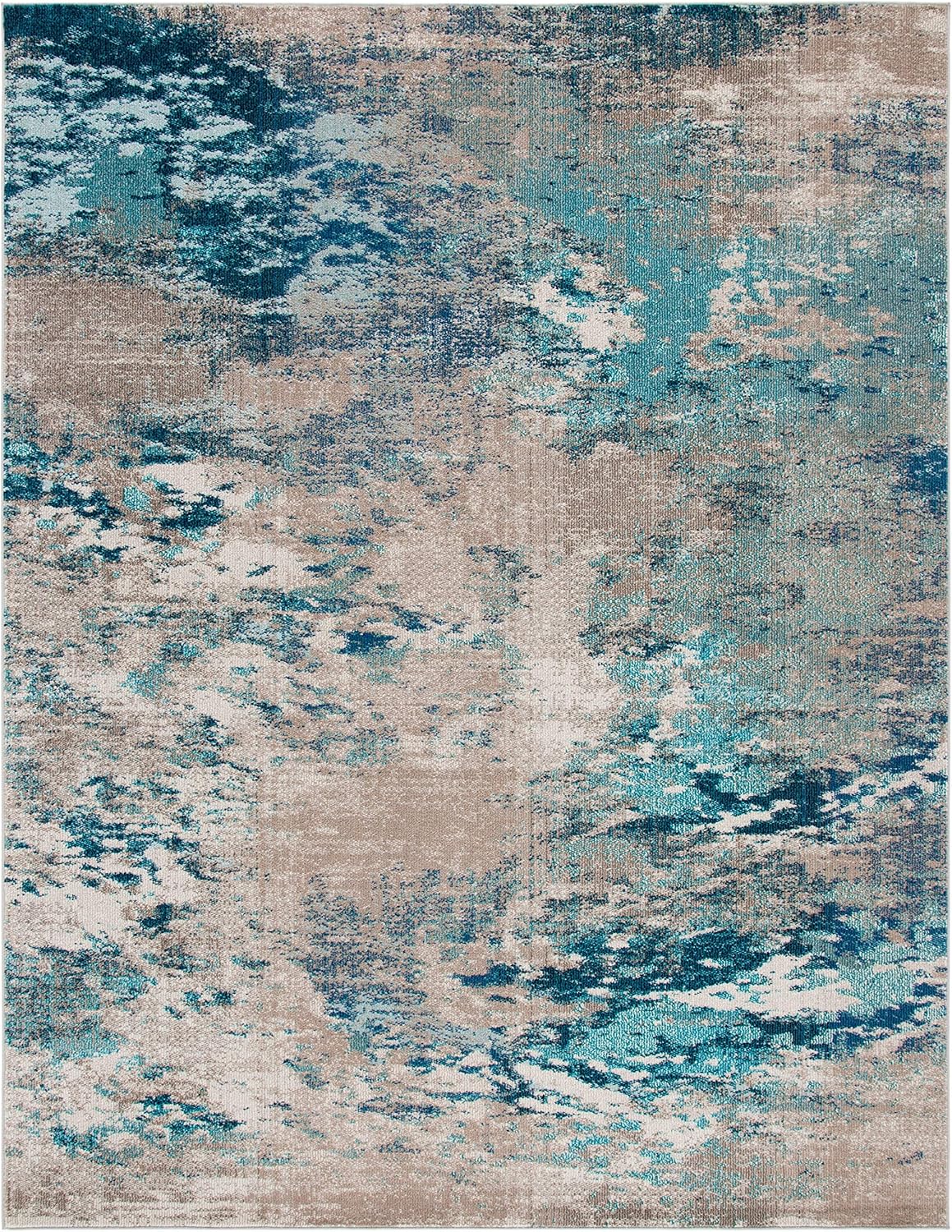 Alfombra Abstracta Moderna SAFAVIEH, No Desprende Pelusa, MAD440M