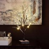 Árbol Pequeño Artificial Hairui con 24 LED, 18IN, Batería