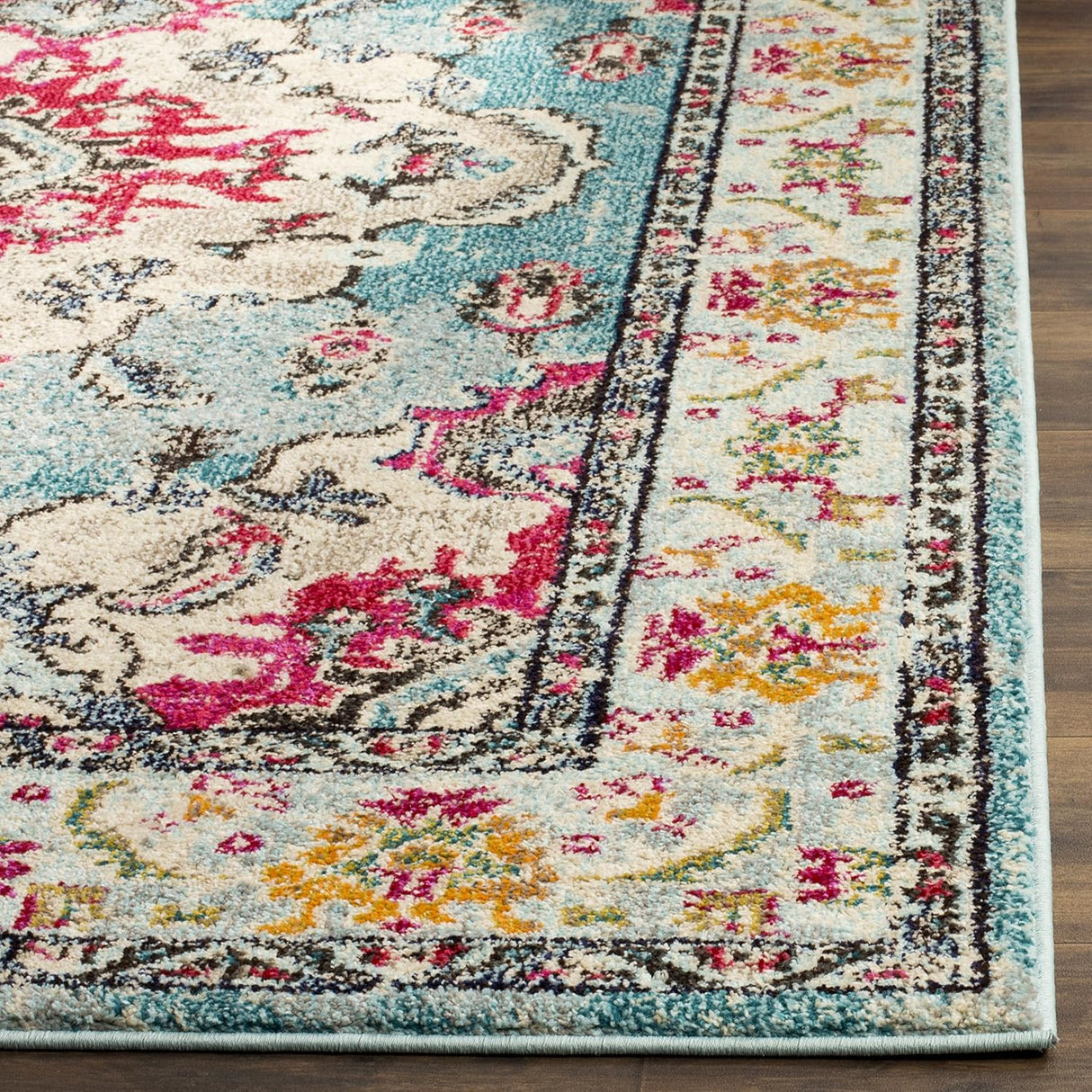 Alfombra Runner Colección Monaco - Diseño Medallón Distressed MNC243J