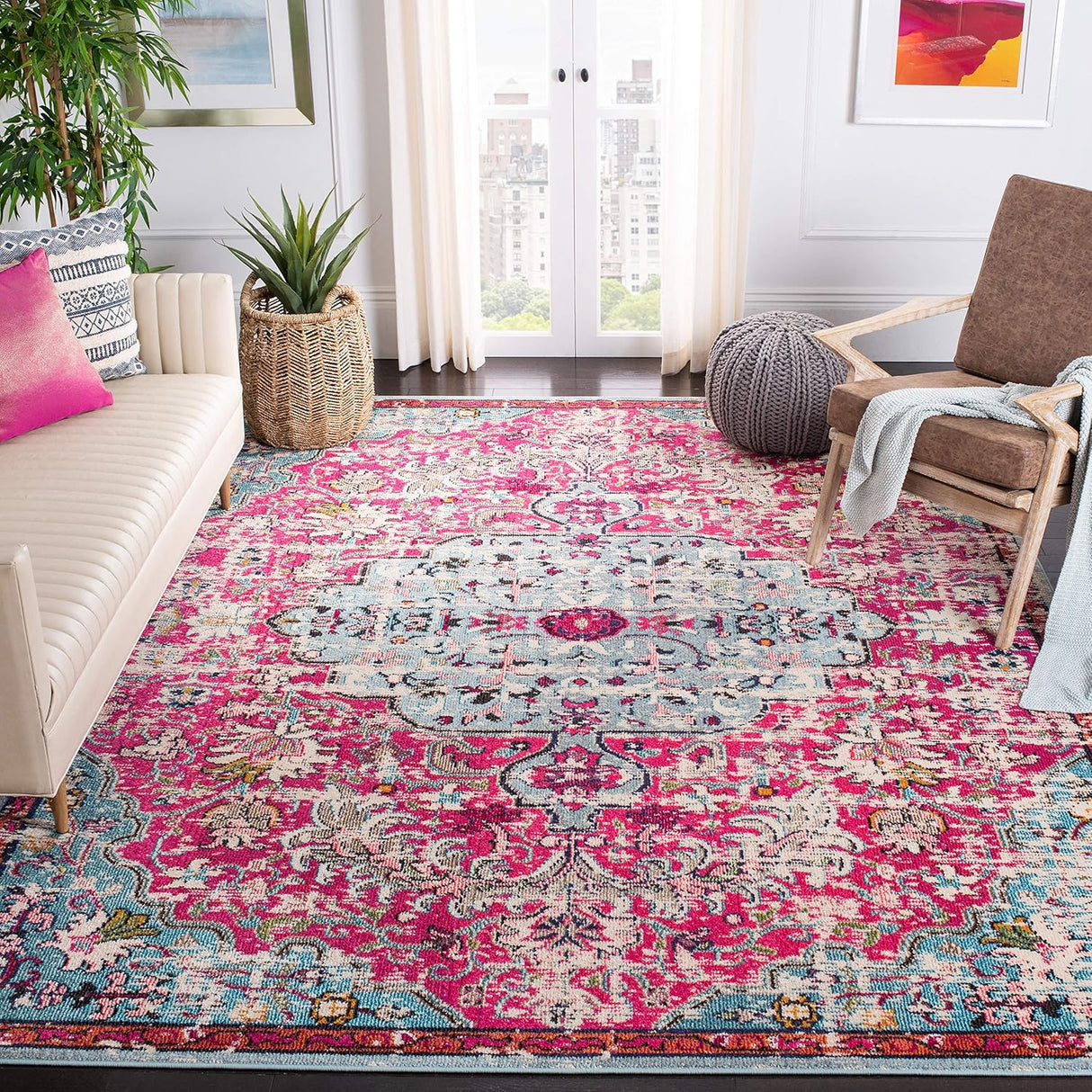 Alfombra SAFAVIEH Madison, diseño bohemio, fácil cuidado, MAD447R