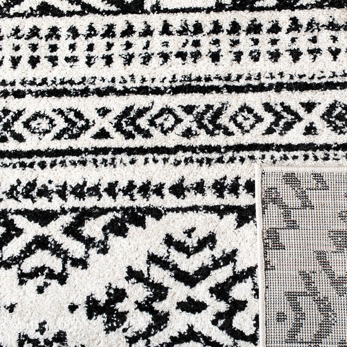 Alfombra cuadrada tribal no deshilachada TUL272B