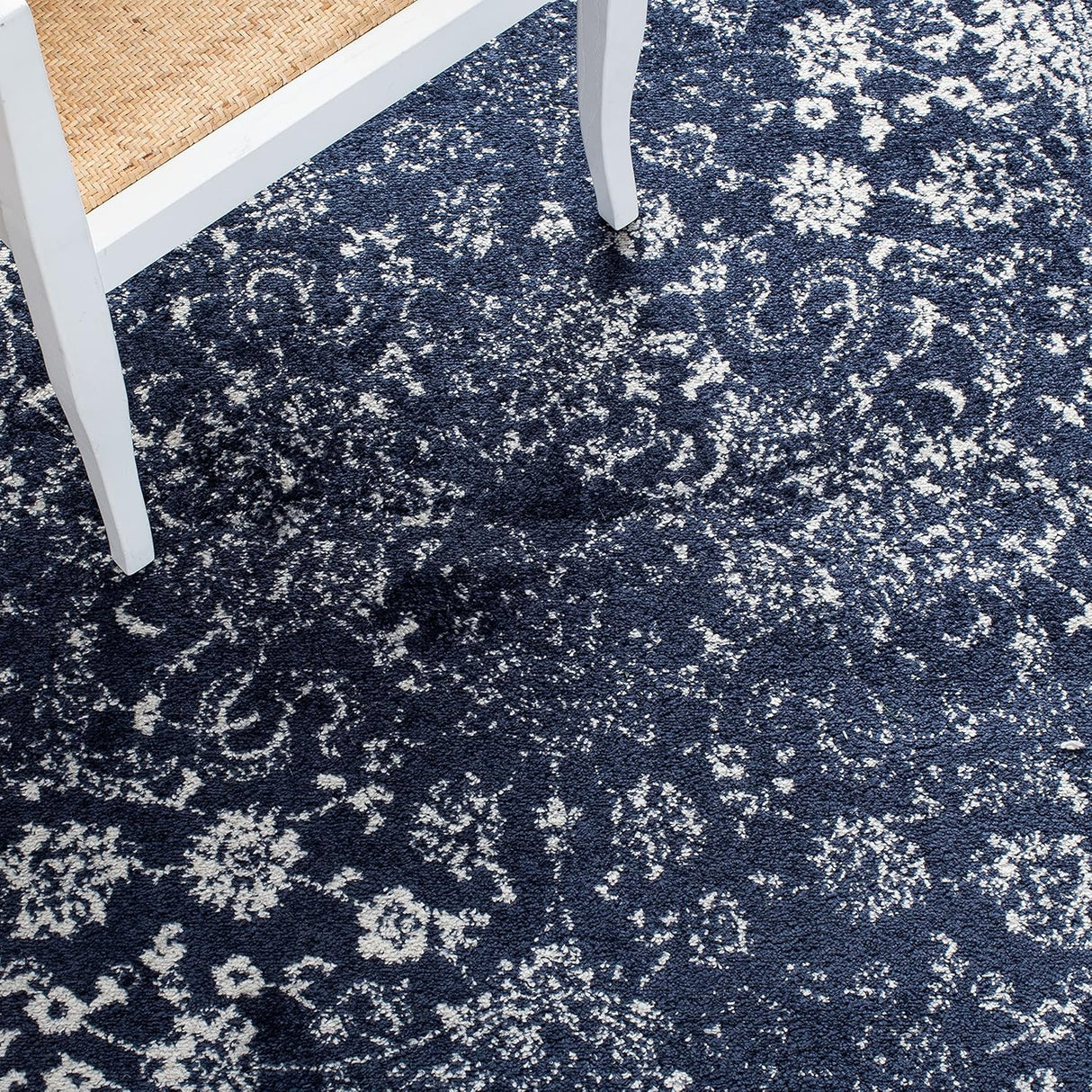 Alfombra Cuadrada de Diseño Oriental, Fácil Cuidado, ADR109N