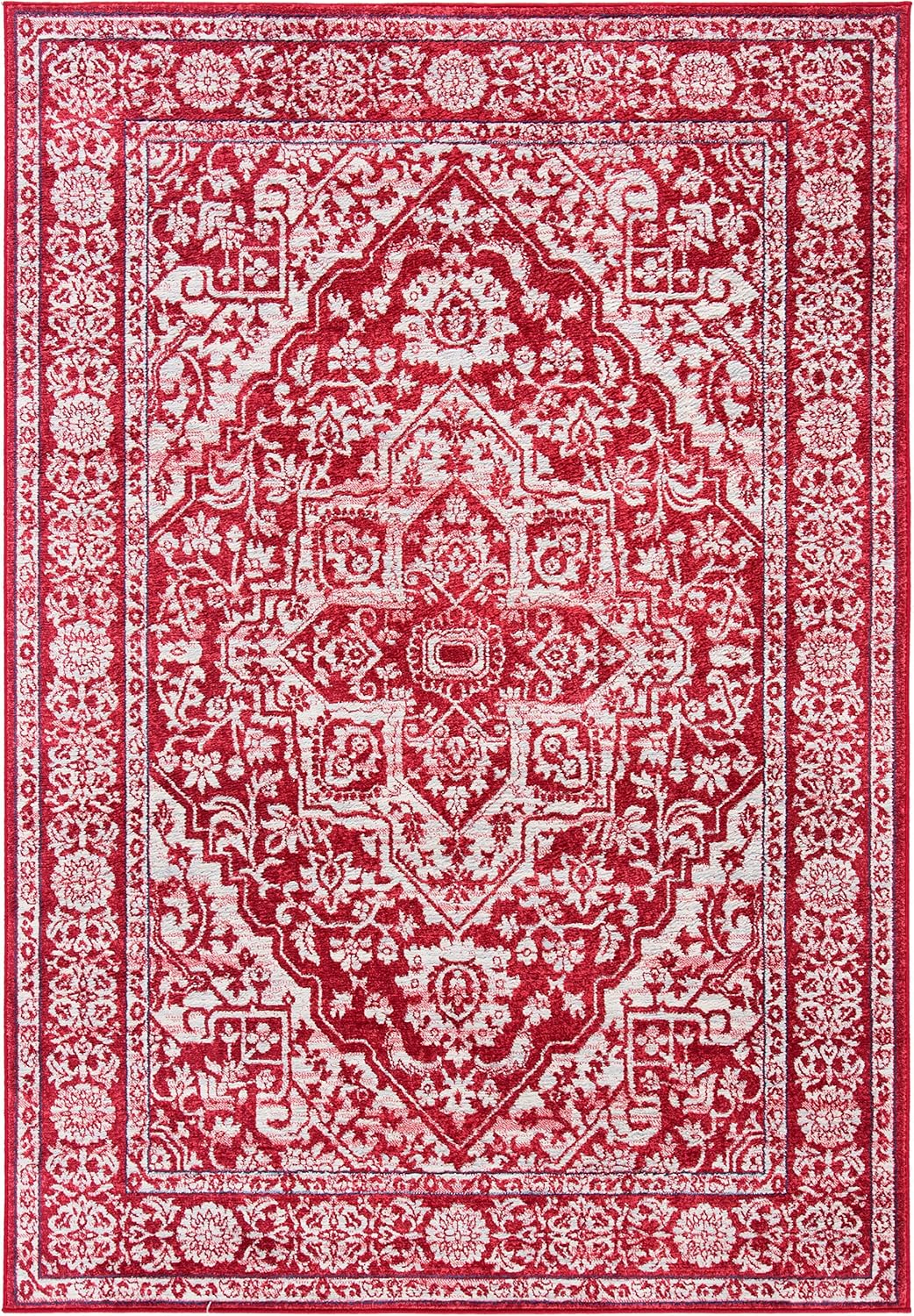 Alfombra Acento Medallón Distressed, Fácil Cuidado, BNT832Q