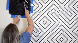 Plantilla de azulejos lineales  diseño geométricos