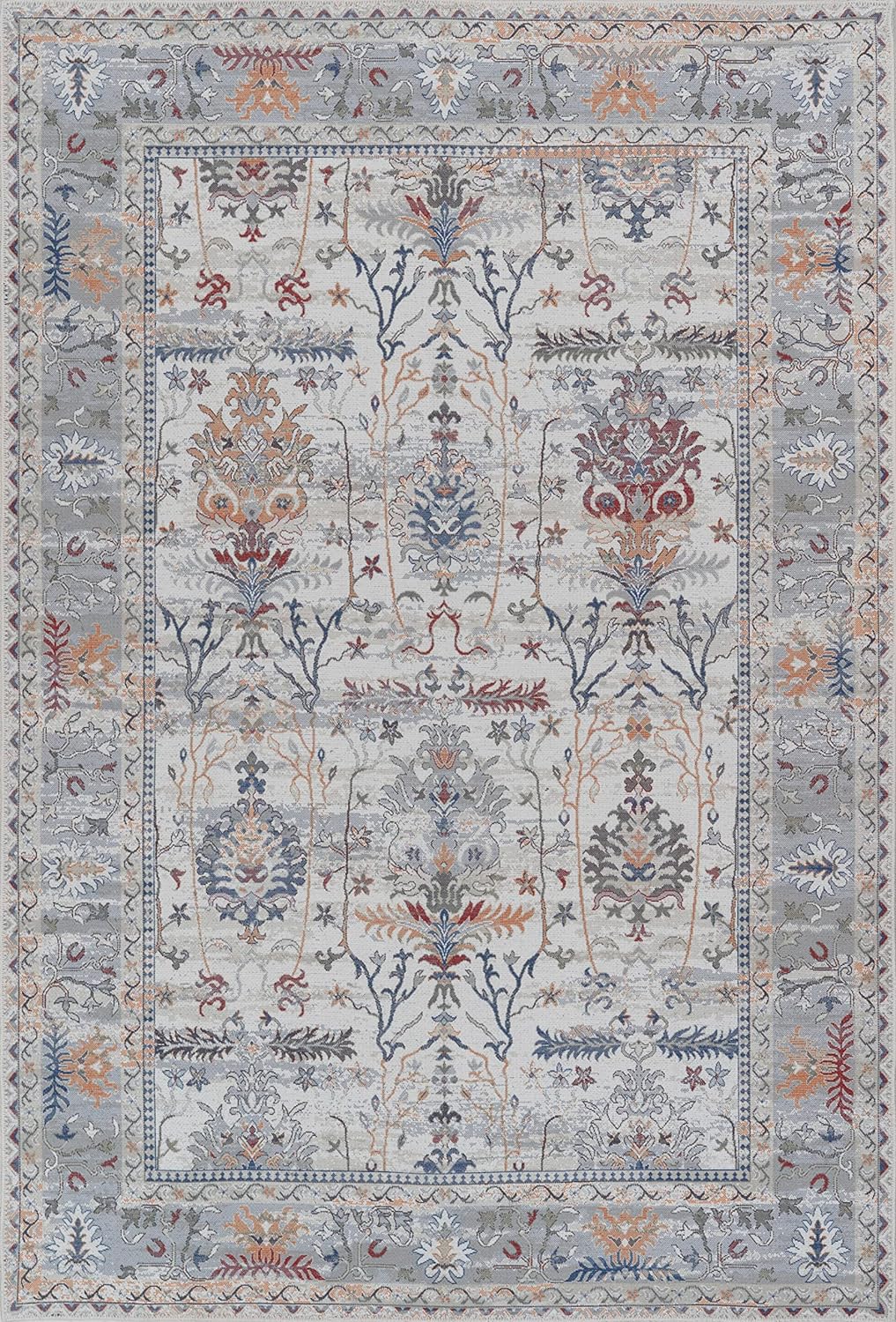 Alfombra Adiva 3x5 Lavable Antideslizante Vintage 3' x 5