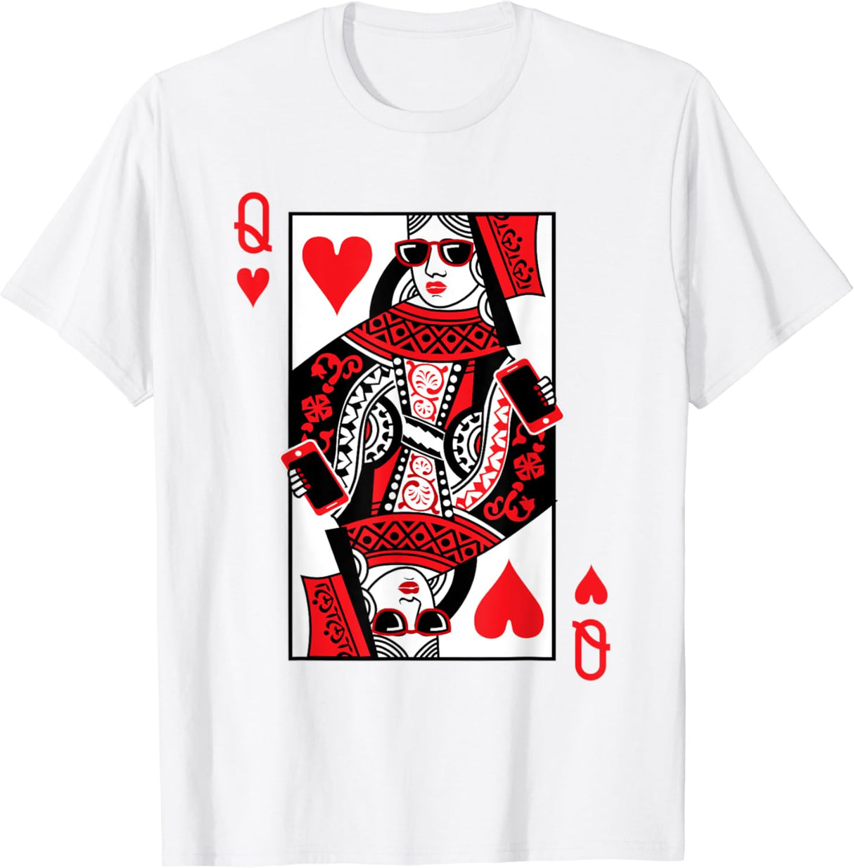 Camiseta de Queen of Hearts blanca para hombre talla S