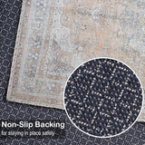 Alfombra Lavable 2x3 Adiva, Antideslizante, Vintage, 2' x 3