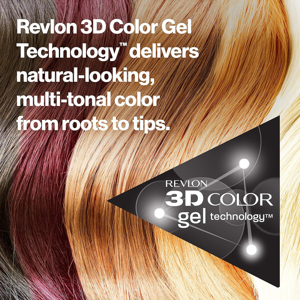 Tinte permanente para cabello con tecnología 3D REVLON
