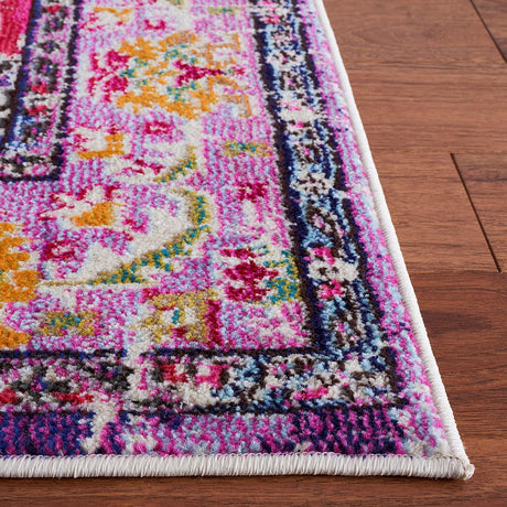 Alfombra Runner Boho Chic Medallón, Diseño Distressed, MNC243P