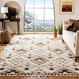 Alfombra Shag Tassel Safavieh, Diseño Boho, 2 Grosor, MTS688A