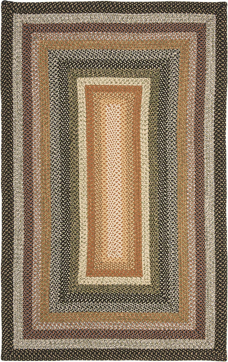 Alfombra trenzada, reversible y hecha a mano, modelo BRD308A