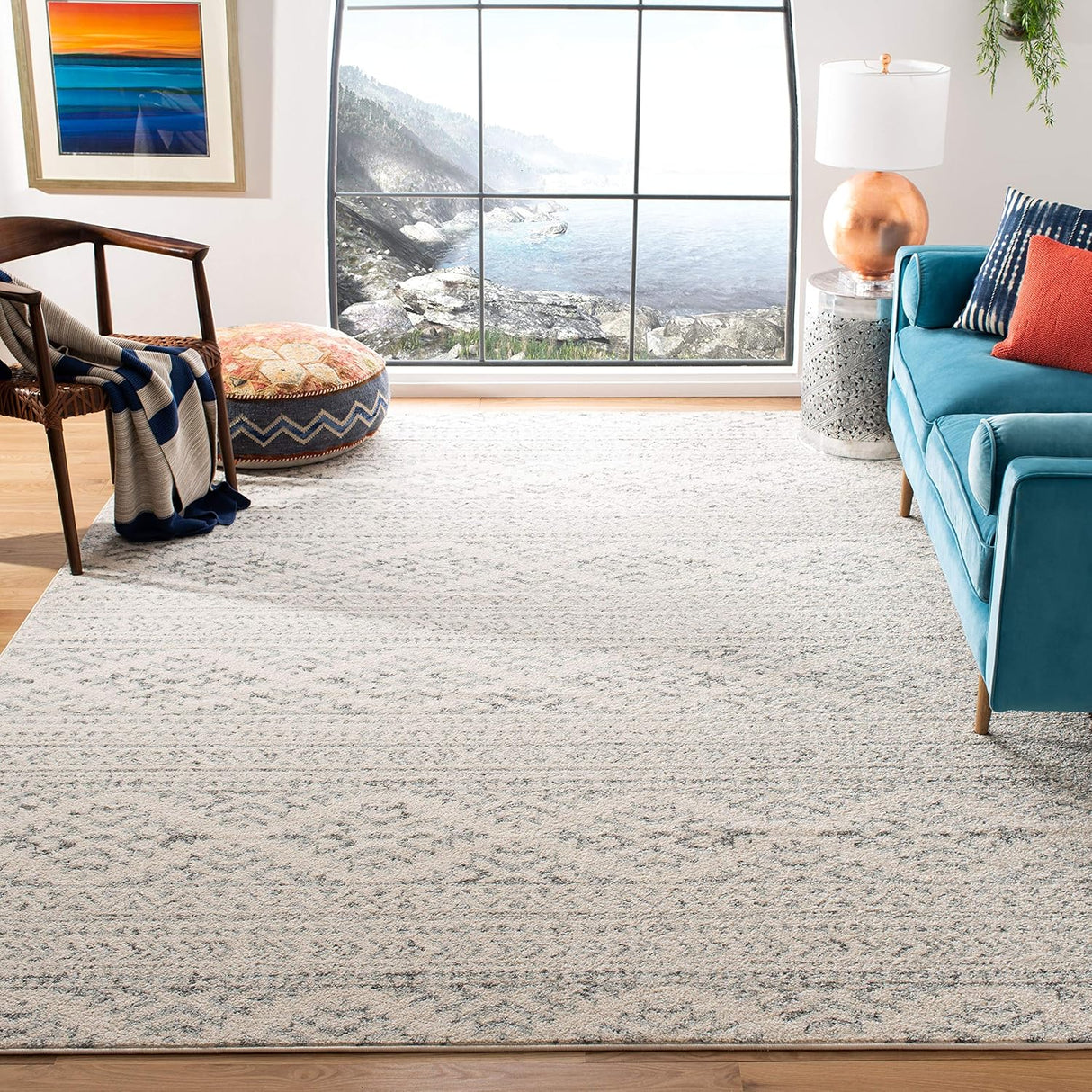 Alfombra Área Tulum, Diseño Tribal Boho, Modelo TUL272A