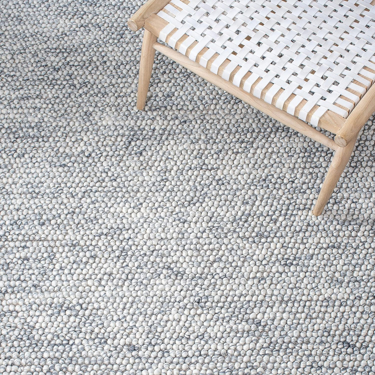 Alfombra de Área Cuadrada, Lana Texturada, Modelo NAT620G-4SQ