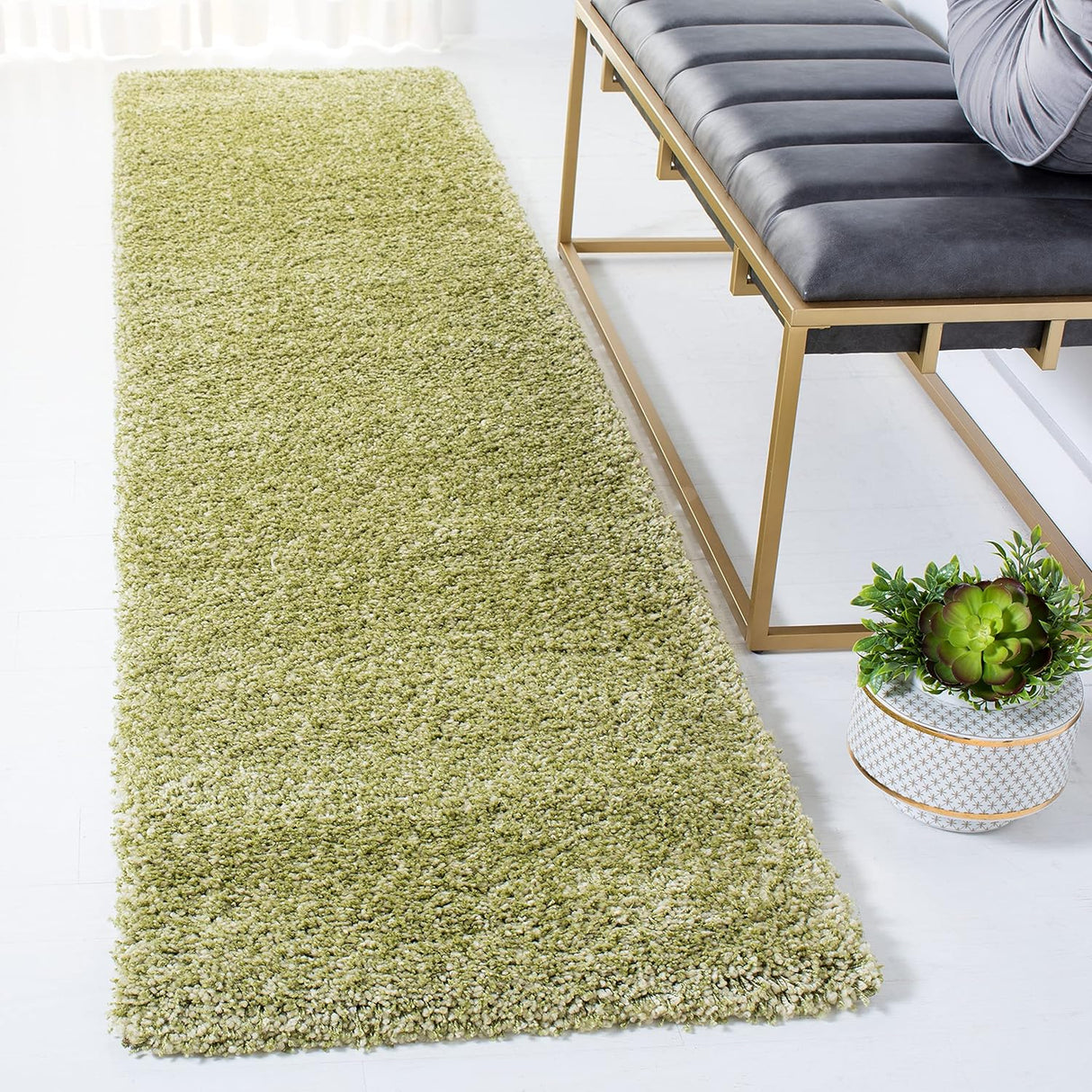 Runner de alfombra Shag, fácil cuidado, 2 grueso, SG151-5252