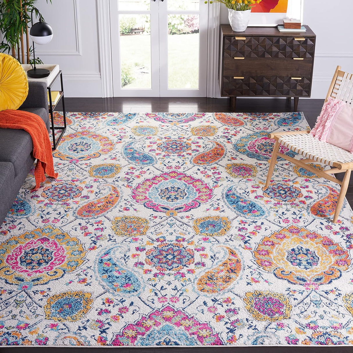 Alfombra Safavieh Madison, Diseño Paisley, Fácil Cuidado, MAD600B