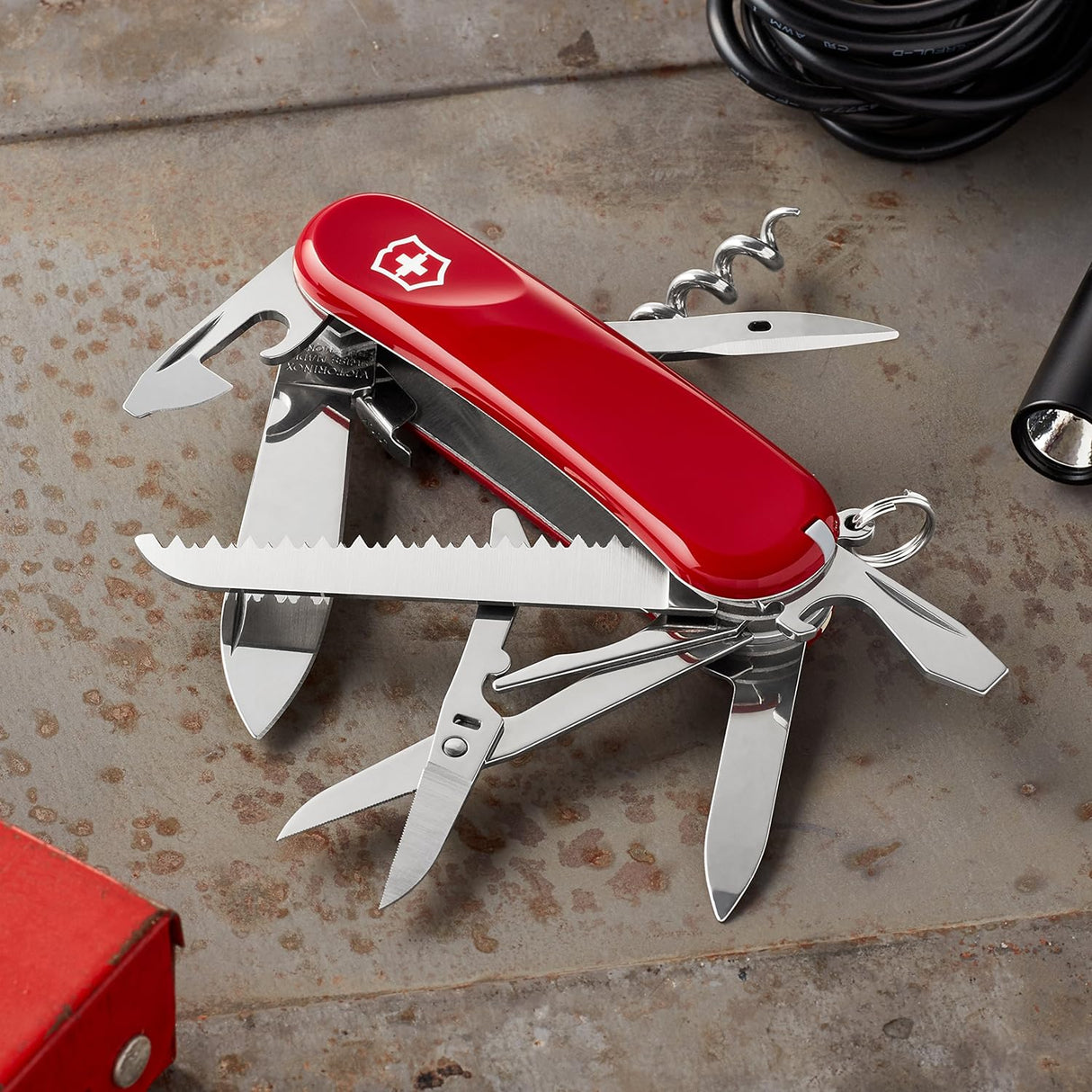 Cuchillo de bolsillo rojo