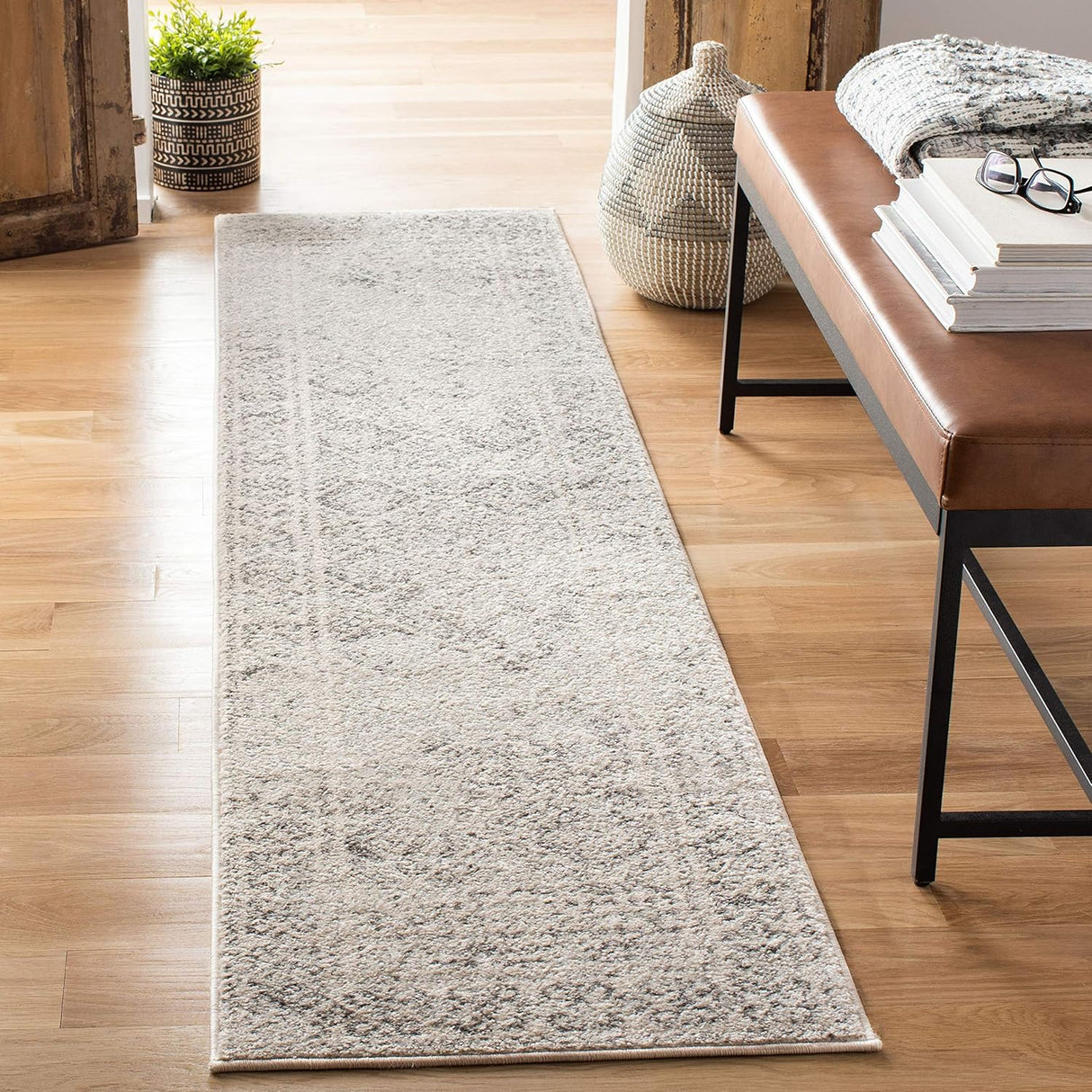 Alfombra Runner Tulum - Diseño Boho Marroquí, Fácil Cuidado