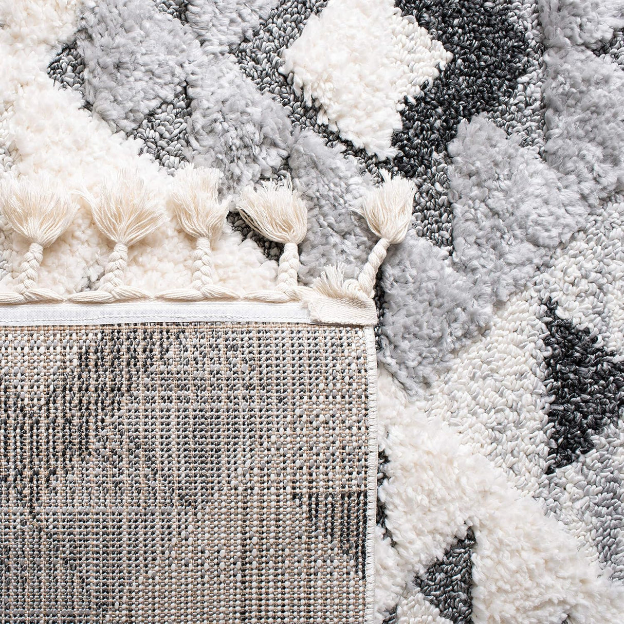 Alfombra Runner Shag Marroquí, Diseño Boho, Modelo MTS688F