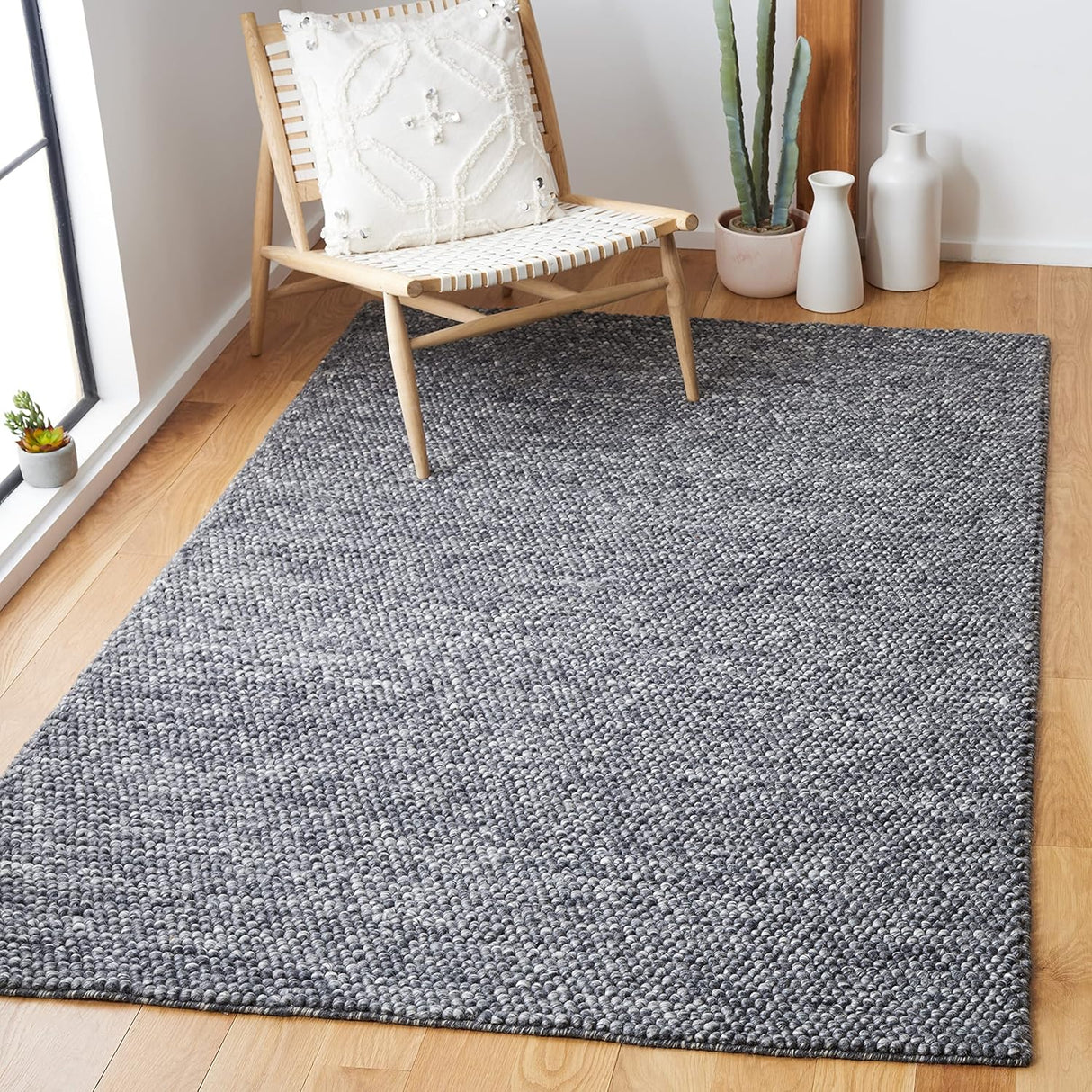 Alfombra de área, lana hecha a mano, ideal para áreas de alto tráfico, modelo NAT620H