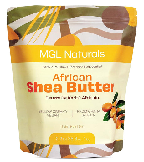 Manteca de Karité Africana Cruda, Vegana y Orgánica - 2.2 lb
