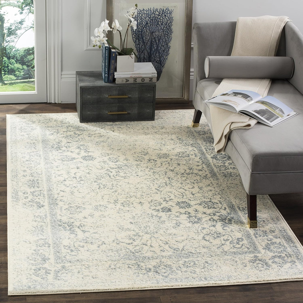 Alfombra Área Oriental Desgastada, No Desprende Pelusa, ADR109S