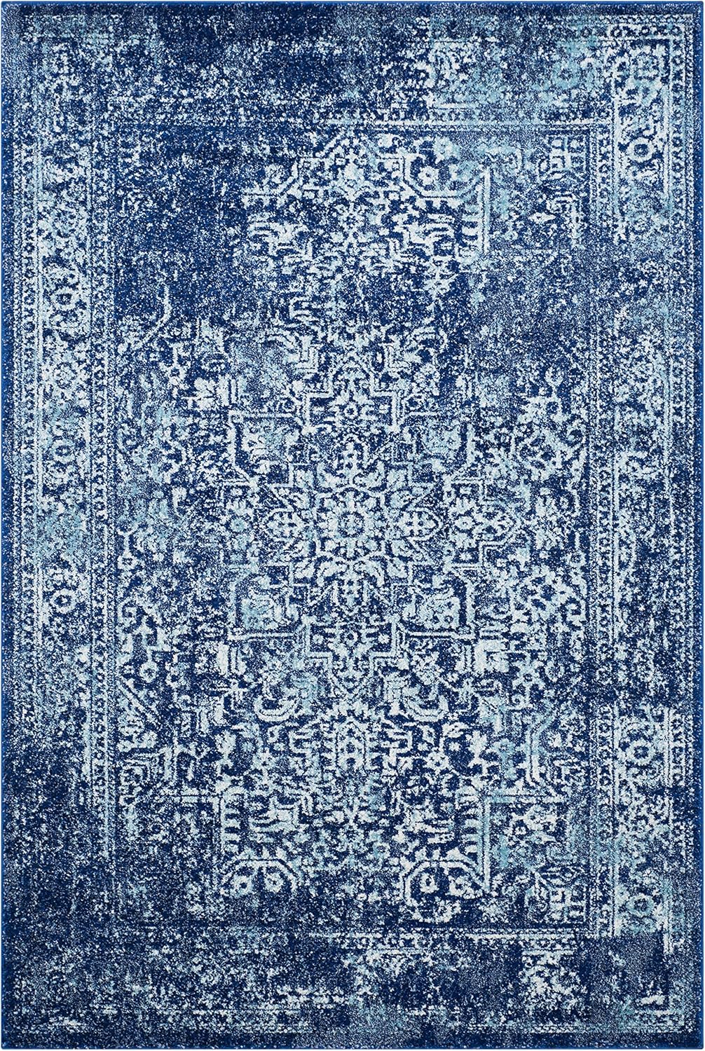 Alfombra de área, diseño oriental, fácil cuidado, modelo EVK256A