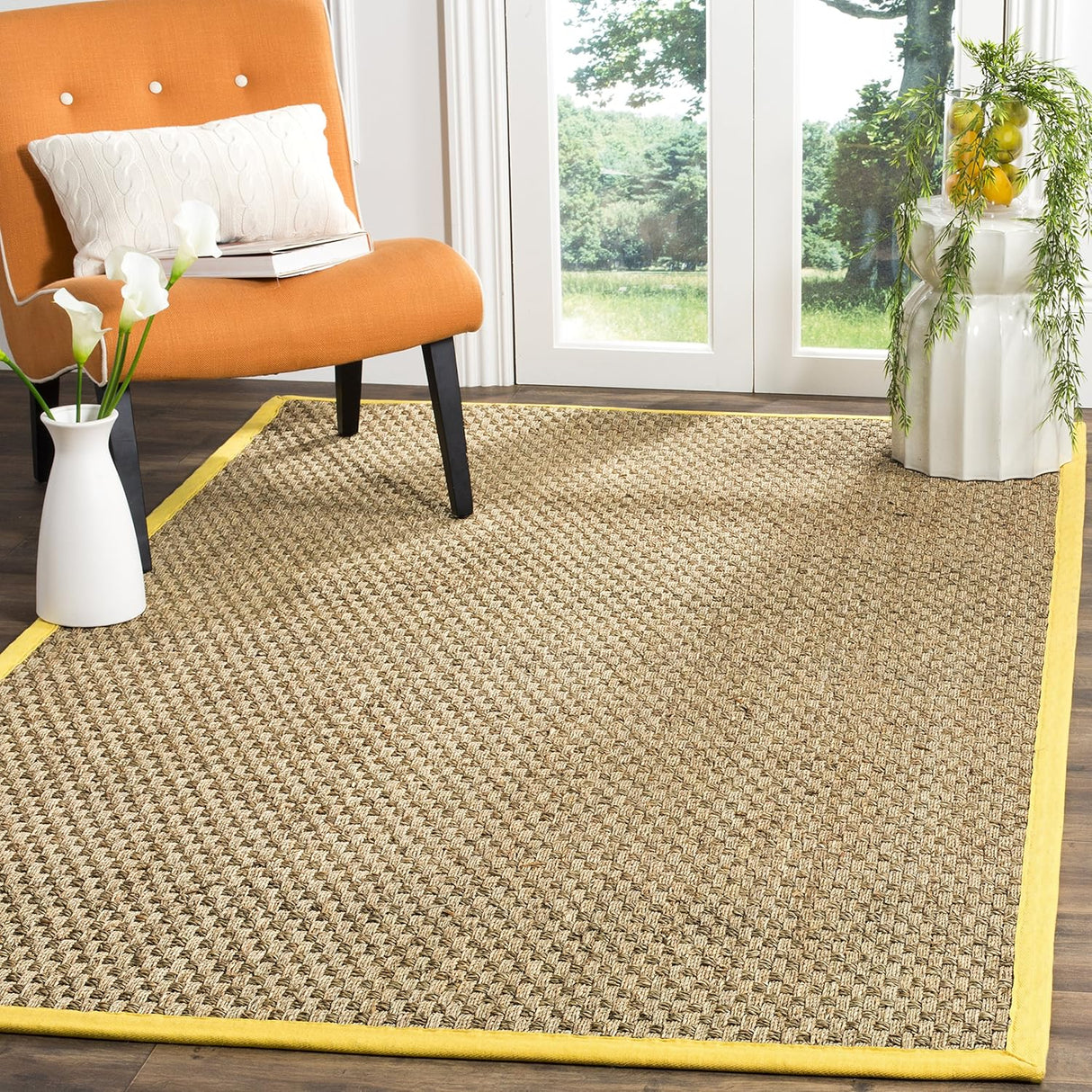 Alfombra de fibra natural SAFAVIEH, diseño cesto, modelo NF114X