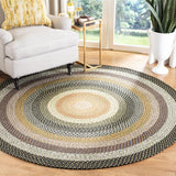 Alfombra redonda tejida reversible 9' modelo BRD308A