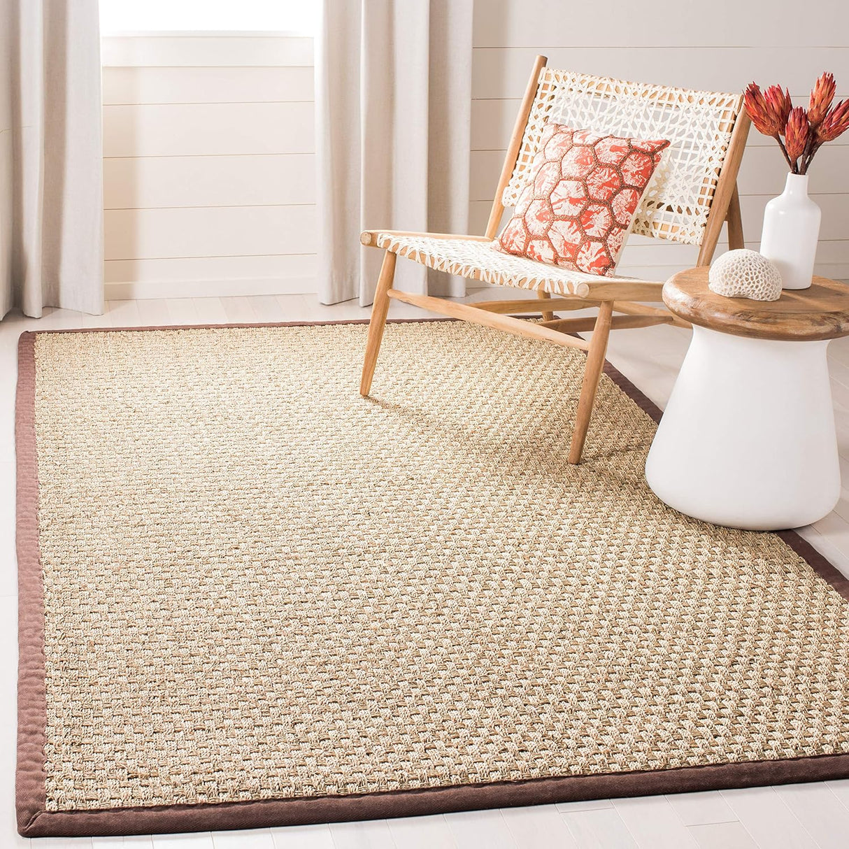 Alfombra de Fibra Natural SAFAVIEH, Diseño Cesta, Modelo NF114K