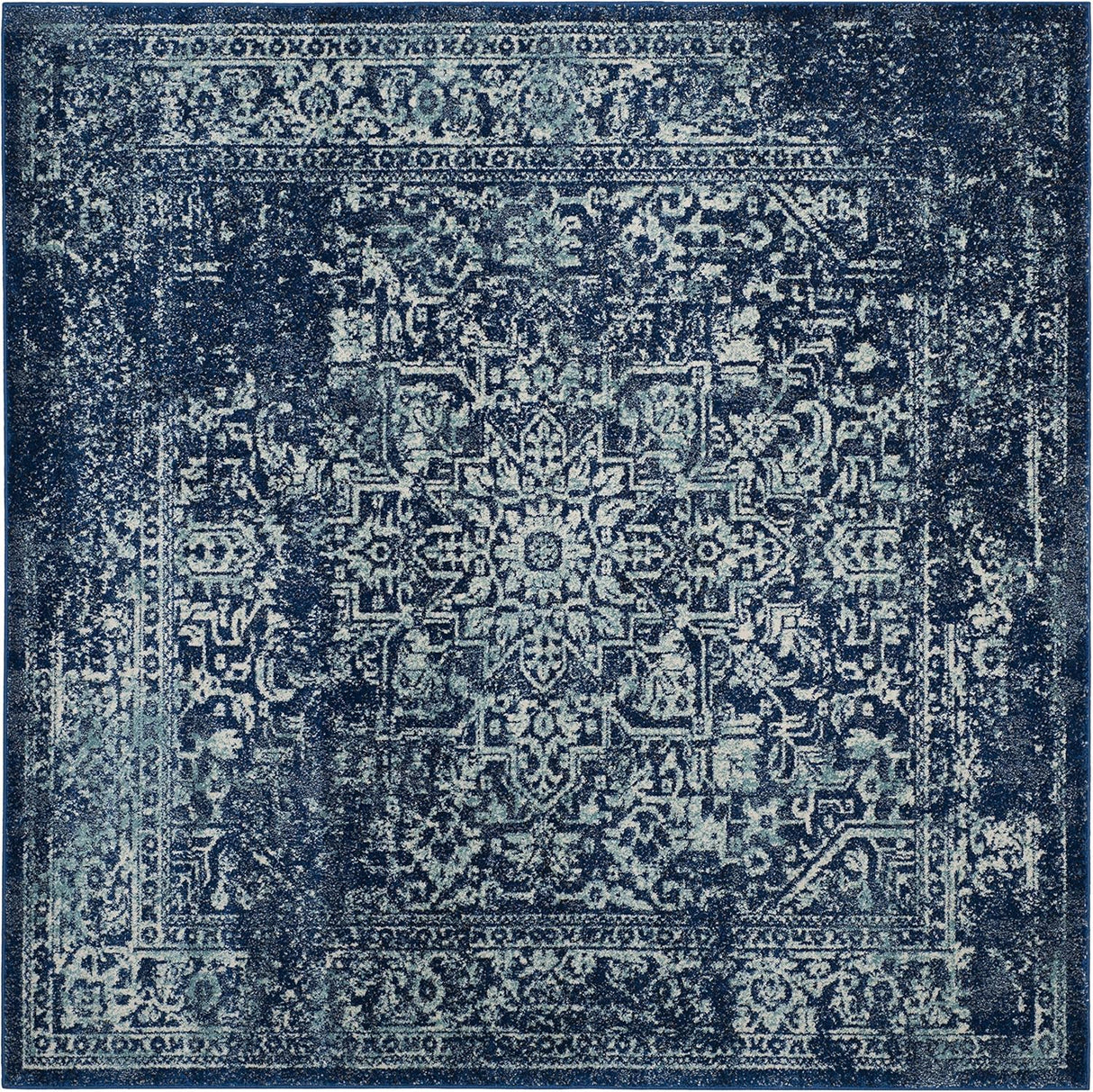Alfombra Cuadrada de Diseño Oriental, Antideslizante, EVK256A