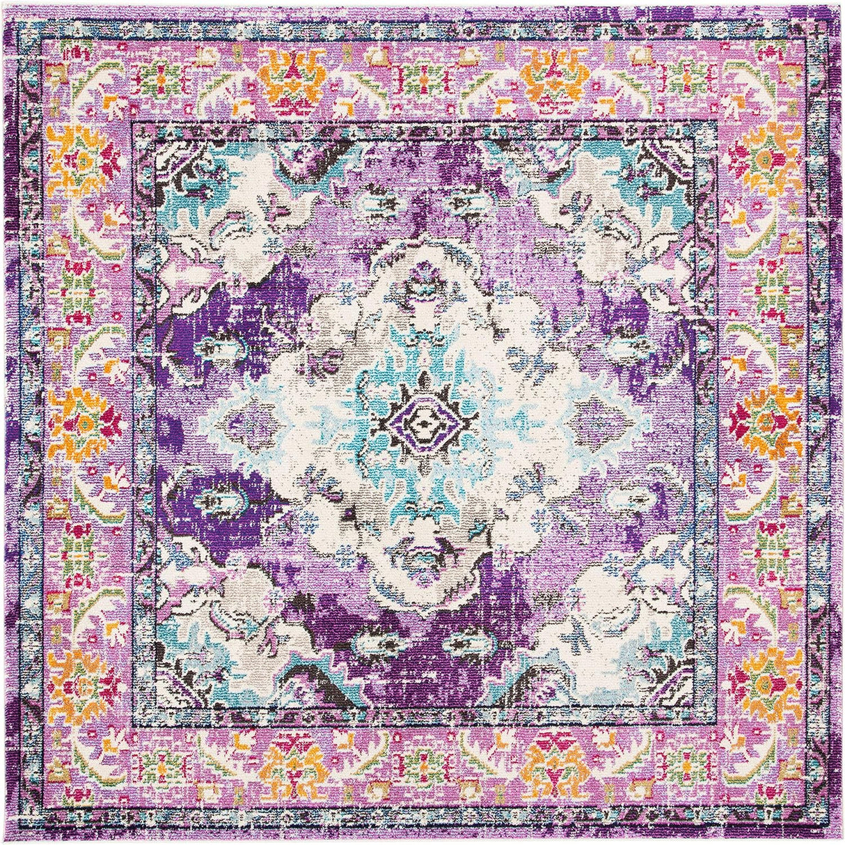 Alfombra Boho Chic Medallón Desgastada MNC243L