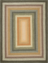 Alfombra trenzada, diseño geométrico, interior/exterior, BRD308A