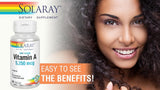 Solaray - Vitamina A 25,000 UI | Piel y ojos saludables, actividad antioxidante y sistema inmunológico | 60 VegCaps