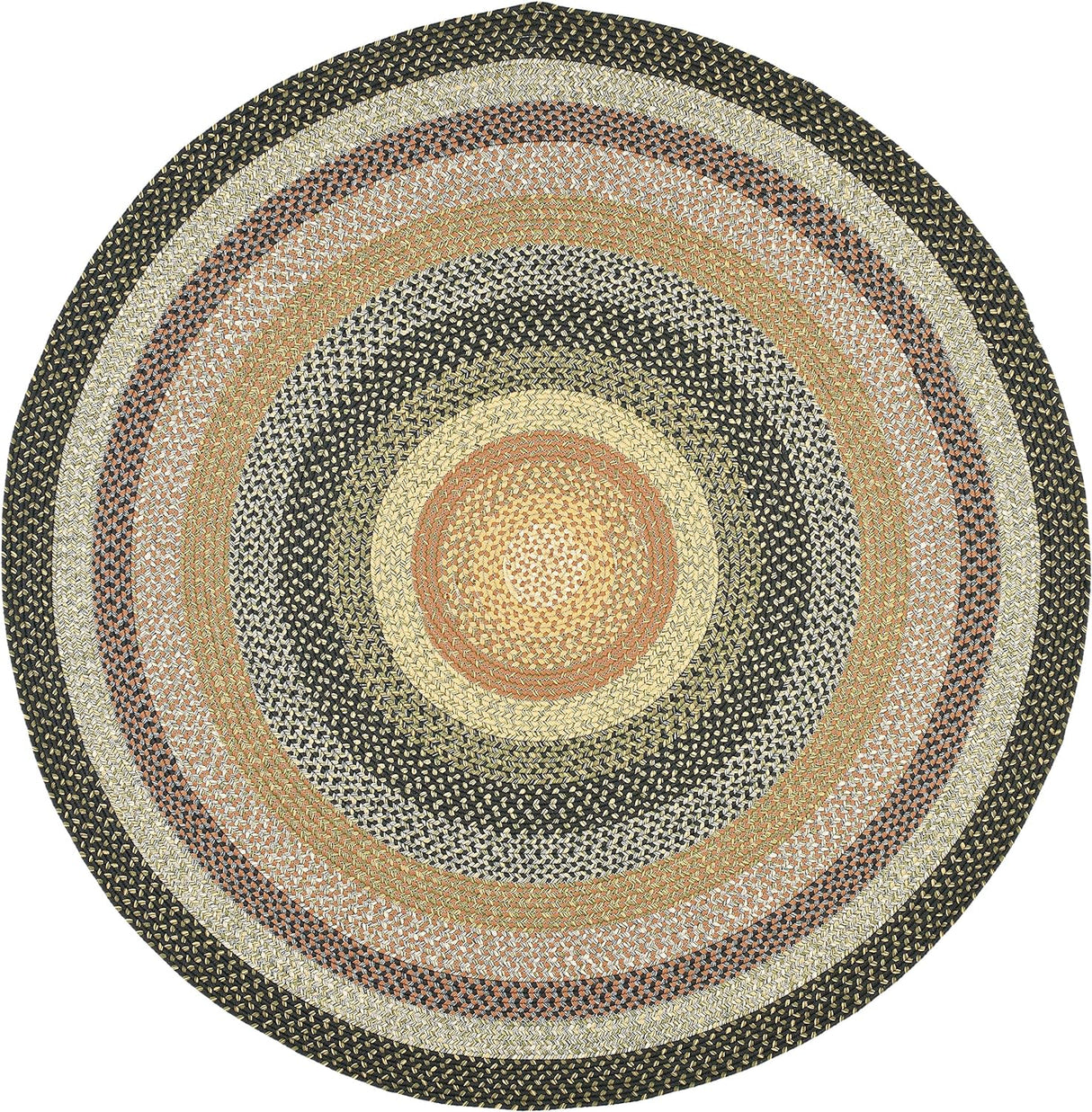 Alfombra Redonda Trenzada, Hecha a Mano, Reversible, BRD308A