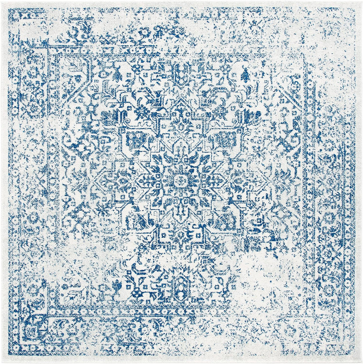 Alfombra Cuadrada Evoke, Diseño Oriental, Fácil Cuidado, EVK256N