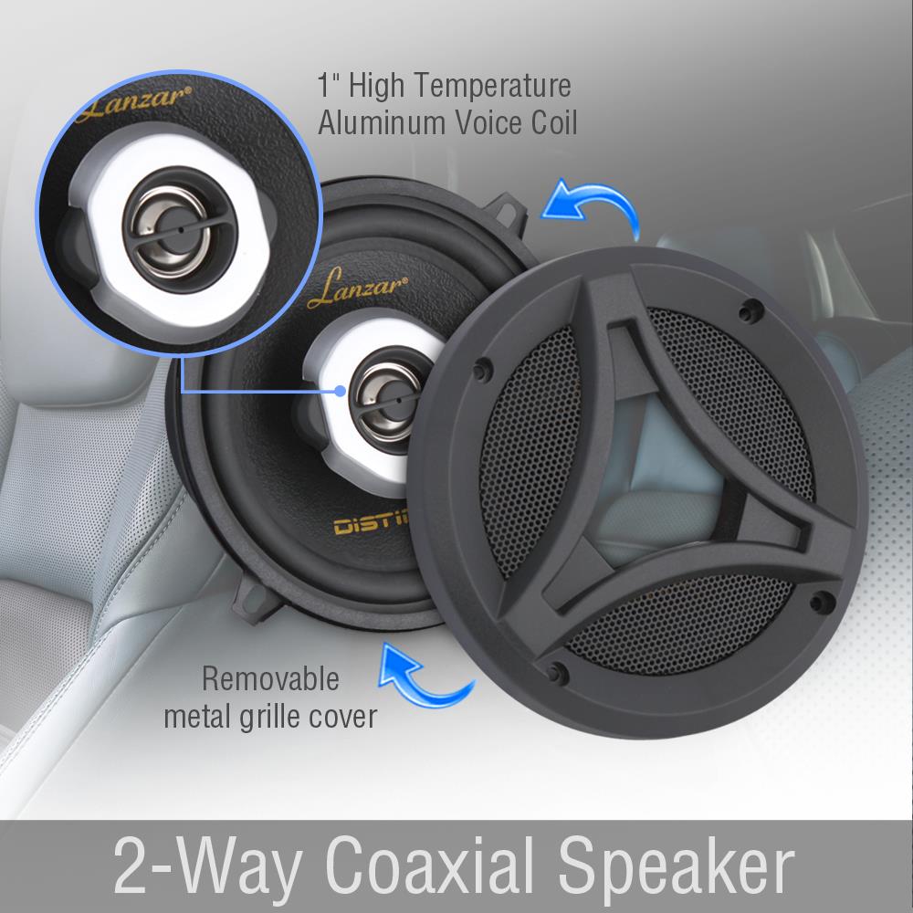 Parlantes o Altavoz de carro negro LANZAR DCT65.2