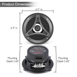 Parlantes o Altavoz de carro negro LANZAR DCT65.2