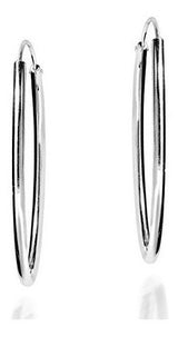 Pendientes De Aro De Plata Esterlina Ovales Modernos .925