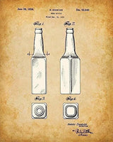 Impresiones de arte originales de patente de cerveza