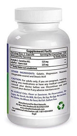 Best Naturals Acetil L-carnitina Y Ácido Alfa Lipoico 750 Mg