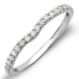 Anillo De Bodas de Oro Blanco 14k