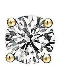 Aretes De Circonitas Cúbicas De Oro De 14 Quilates. Peso