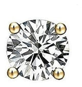 Aretes De Circonitas Cúbicas De Oro De 14 Quilates. Peso