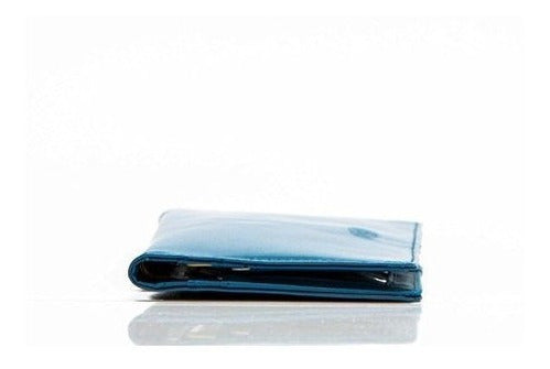 Billetera Delgada De Cuero Para Chequera