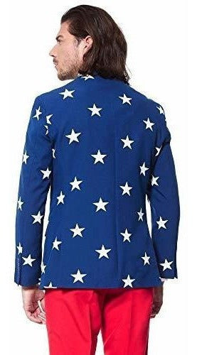 Traje De Traje De Fiesta Para Hombre Frente A Estrellas