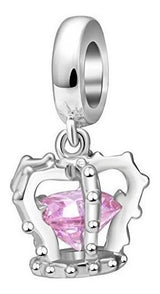 Colgante Sólido Plata de Ley 925 Royal Crown Dangle Beads