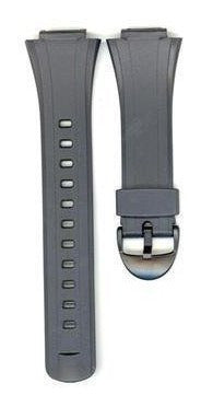 Correa De Reloj Genuina Casio Resina Negra